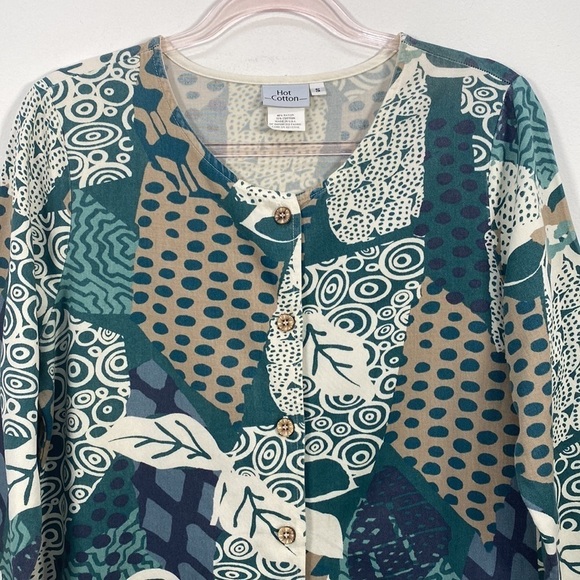 Hott Cotton Rayon Blend Tunic Top women's Small - Picture 3 of 8